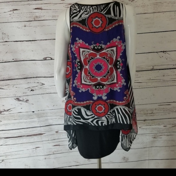 SLNY slinky Layered TANK DRESS SIZE 10 - Picture 4 of 8